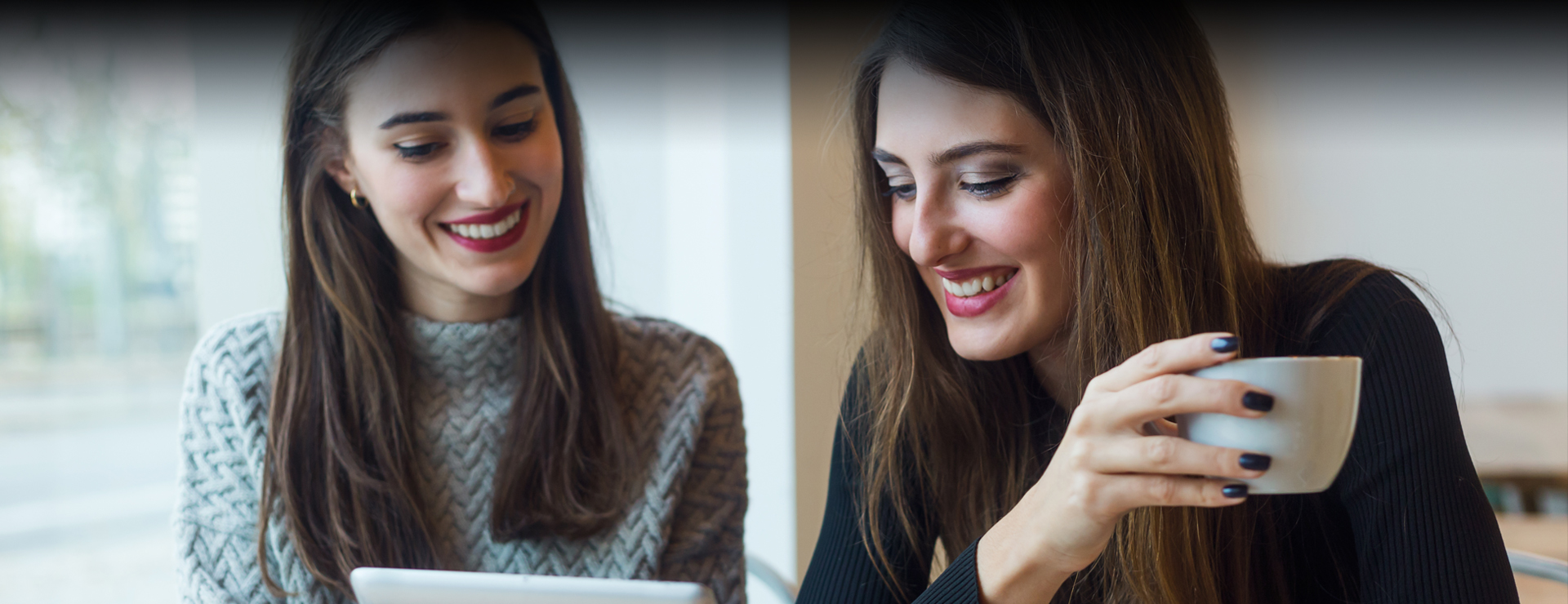 Two clients reviewing their return together